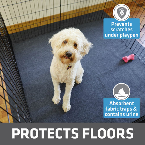 Drymate Dog Playpen Mat, Protects Floors And Absorbs Liquids, Reusable